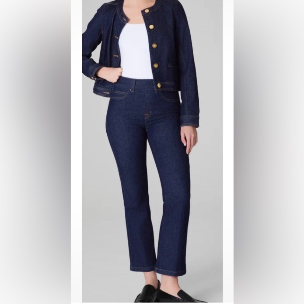 SPANX Women's Kick Flare Leg Jeans - Dark Blue